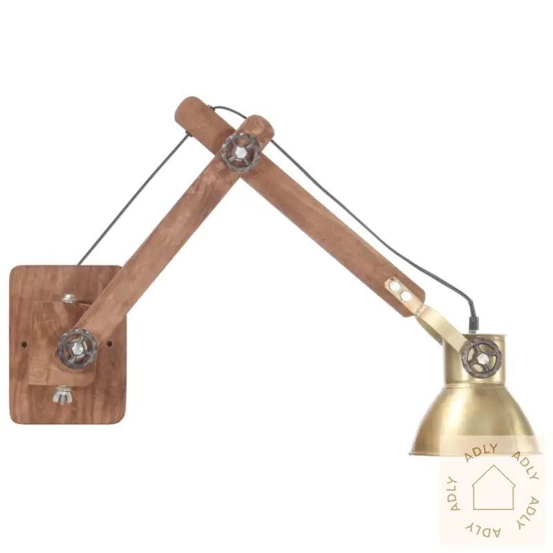 Vegglampe I Industriell Stil Messing Rund E27
