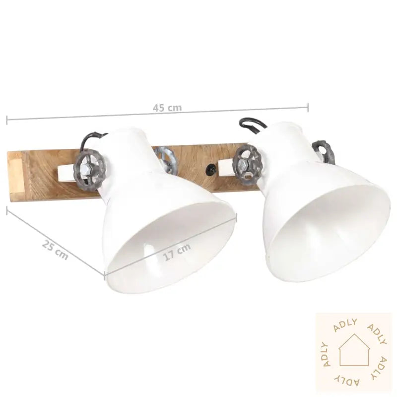 Industriell Vegglampe Hvit 45X25 Cm E27