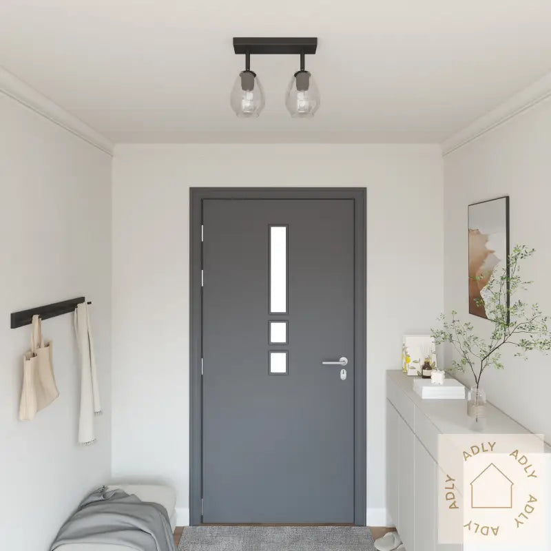Taklamper Med Justerbar Glasskjerm Anthracite E27