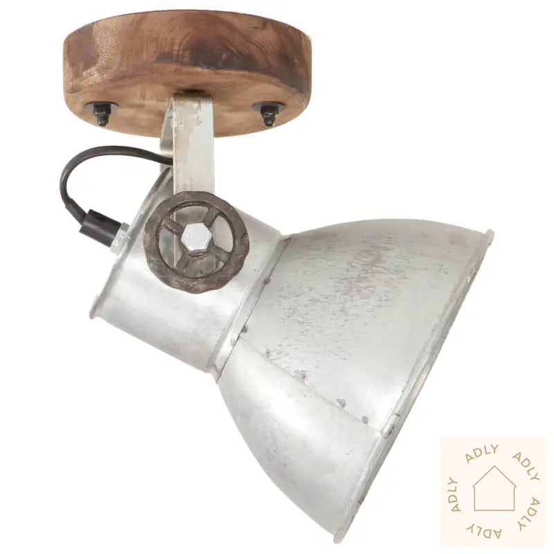 Industrielle Vegg-/Taklamper 2 Stk Sølv 20X25 Cm E27