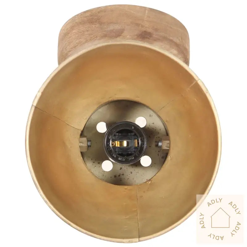 Industrielle Vegg-/Taklamper 2 Stk Messing 20X25 Cm E27