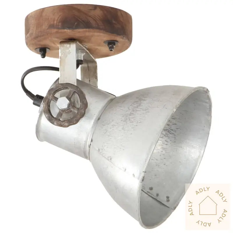 Industrielle Vegg-/Taklamper 2 Stk Sølv 20X25 Cm E27