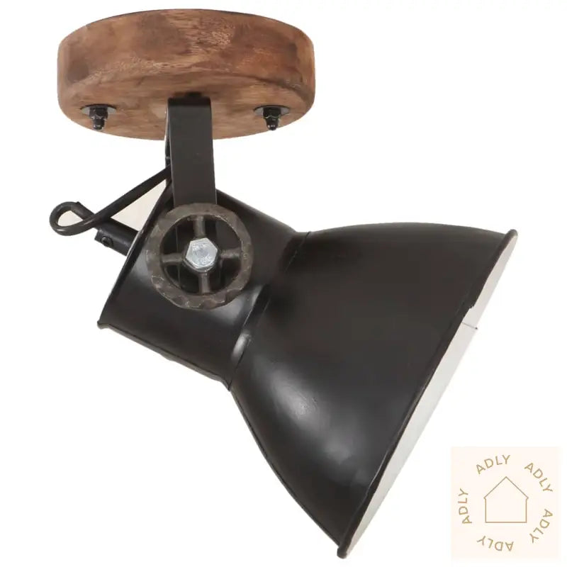 Industrielle Vegg-/Taklamper 2 Stk Svart 20X25 Cm E27