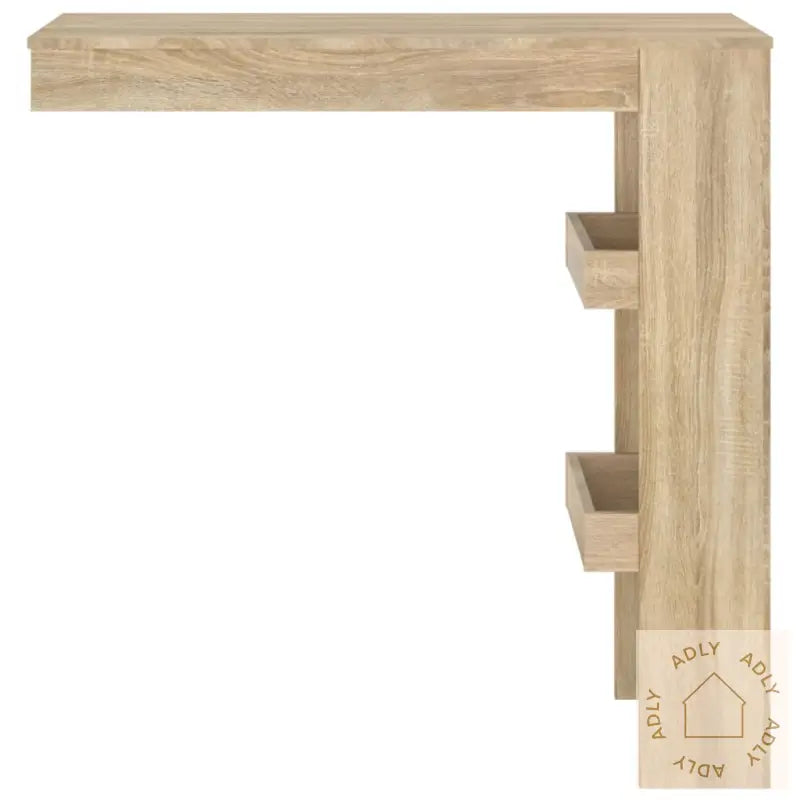 Veggmontert Barbord Sonoma Eik 102X45X103,5 Cm Konstruert Tre