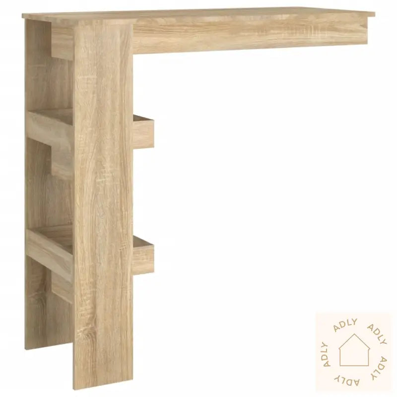 Veggmontert Barbord Sonoma Eik 102X45X103,5 Cm Konstruert Tre