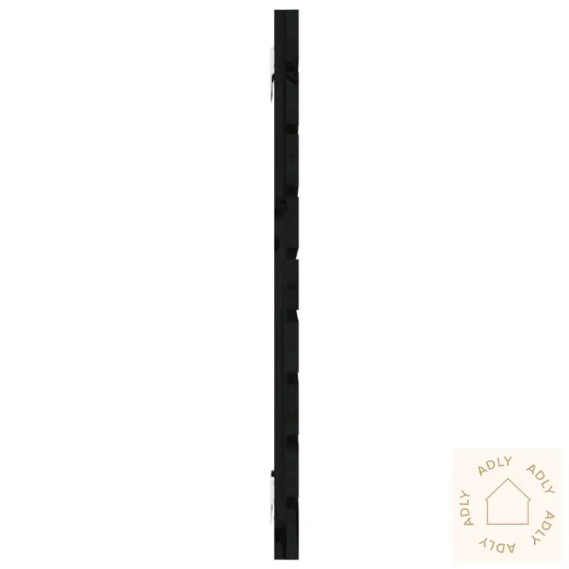 Veggmontert Sengegavl Svart 126X3X63 Cm Heltre Furu