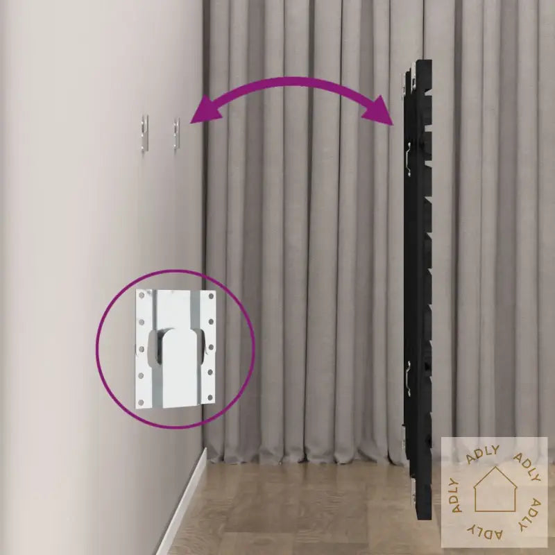 Veggmontert Sengegavl Svart 81X3X91,5 Cm Heltre Furu