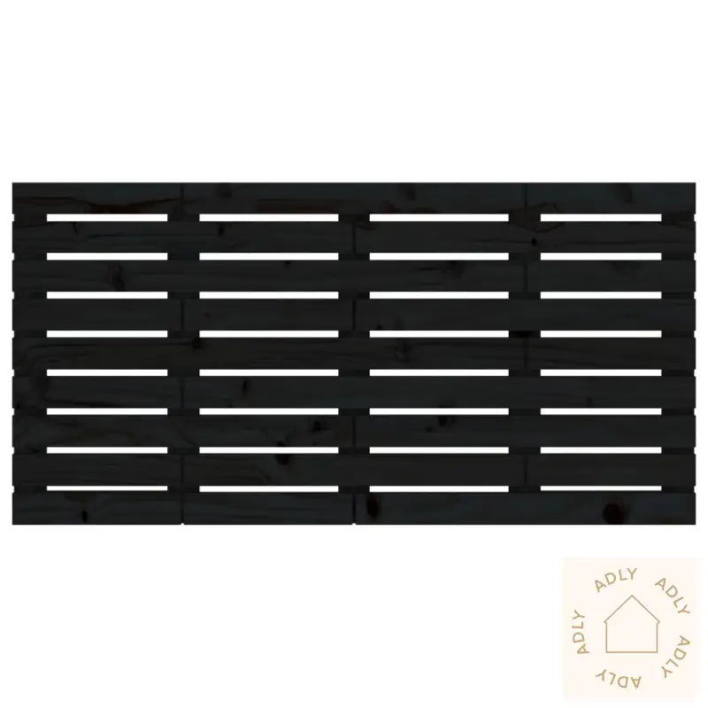 Veggmontert Sengegavl Svart 126X3X63 Cm Heltre Furu
