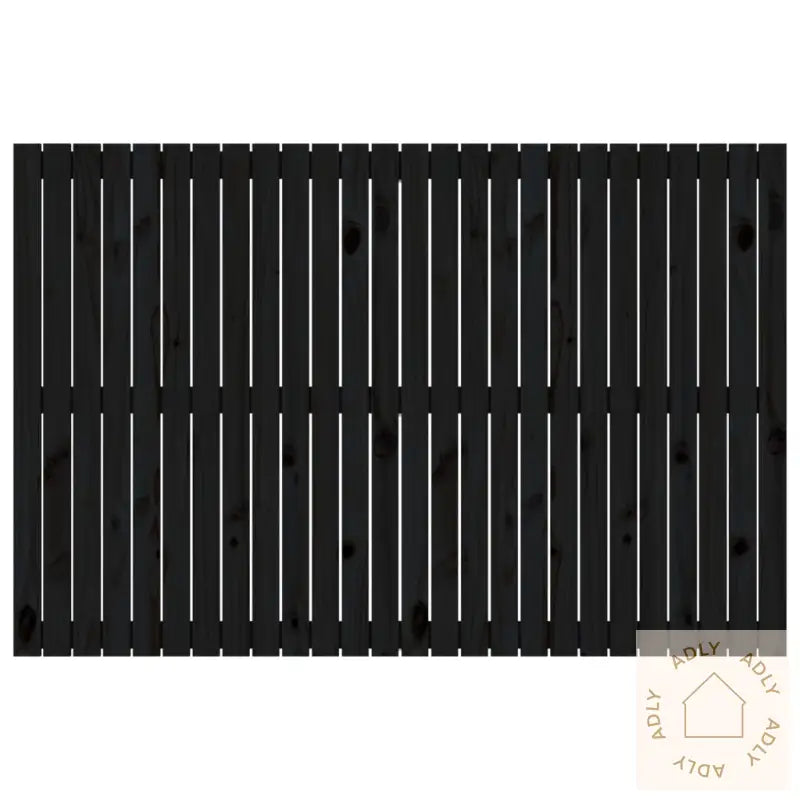 Veggmontert Sengegavl Svart 166X3X110 Cm Heltre Furu