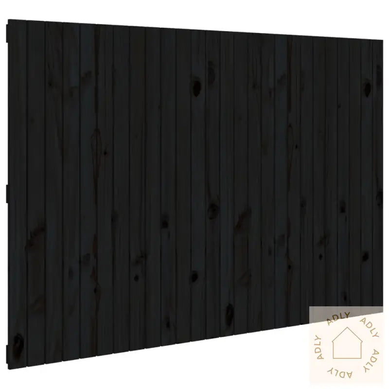 Veggmontert Sengegavl Svart 166X3X110 Cm Heltre Furu