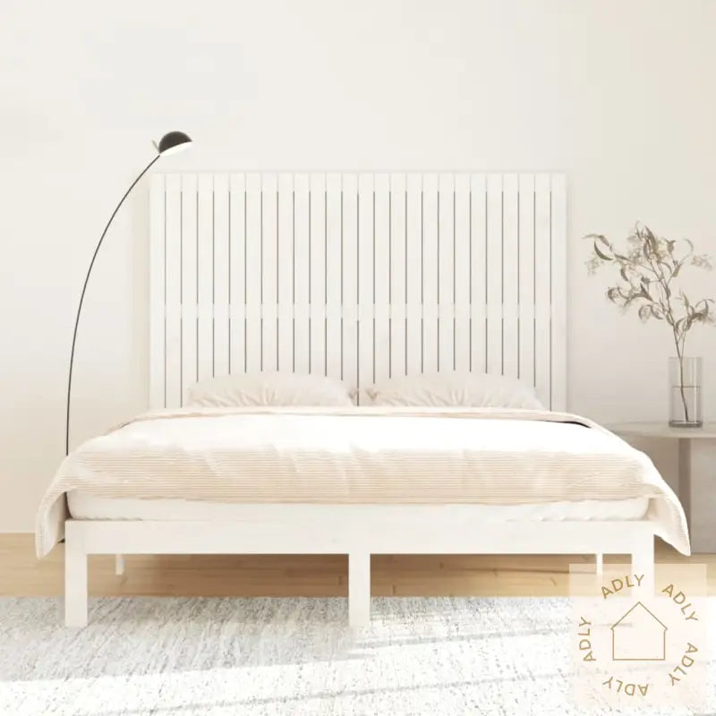 Veggmontert Sengegavl Hvit 166X3X110 Cm Heltre Furu