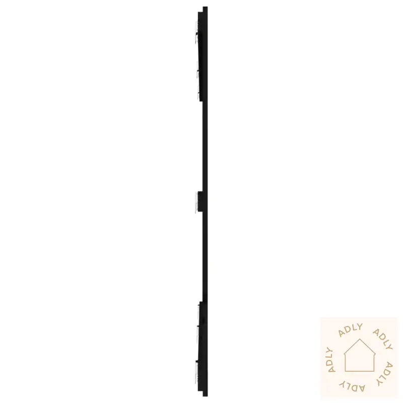 Veggmontert Sengegavl Svart 185X3X110 Cm Heltre Furu