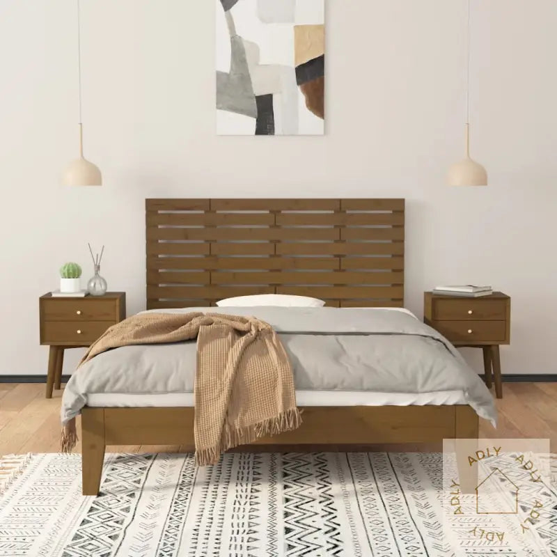 Veggmontert Hodegavl Honningbrun 146X3X63 Cm Heltre Furu