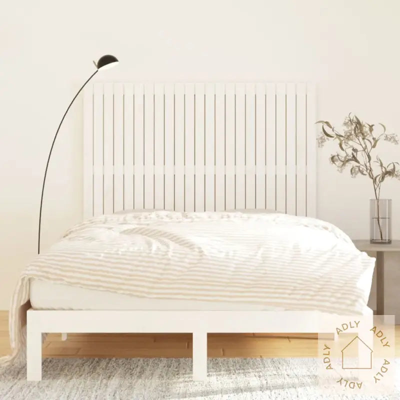 Veggmontert Sengegavl Hvit 146,5X3X110 Cm Heltre Furu
