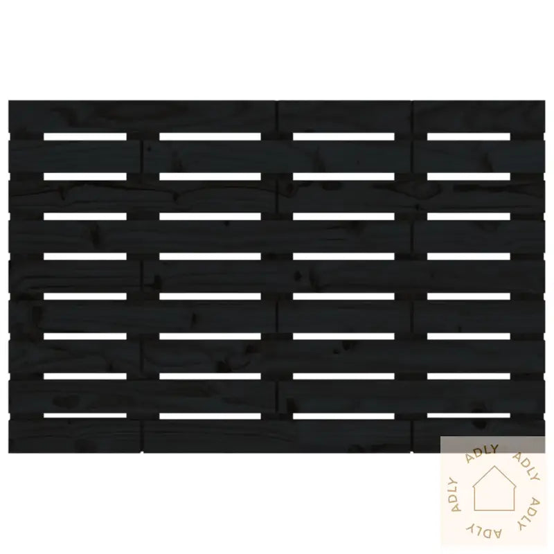 Veggmontert Sengegavl Svart 96X3X63 Cm Heltre Furu