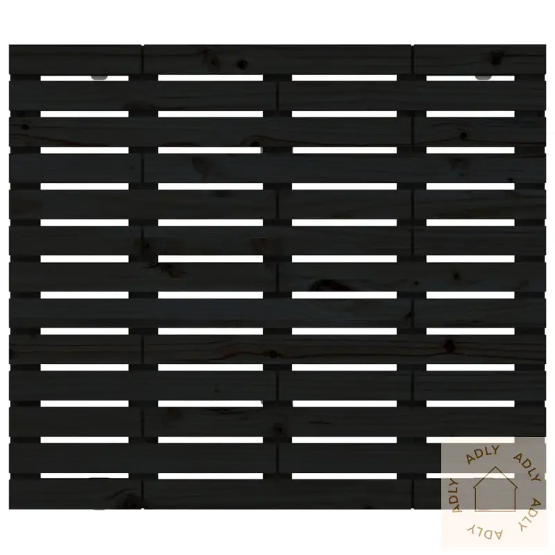 Veggmontert Sengegavl Svart 141X3X91,5 Cm Heltre Furu