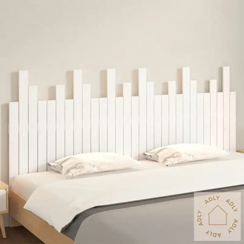 Veggmontert Sengegavl Hvit 185X3X80 Cm Heltre Furu