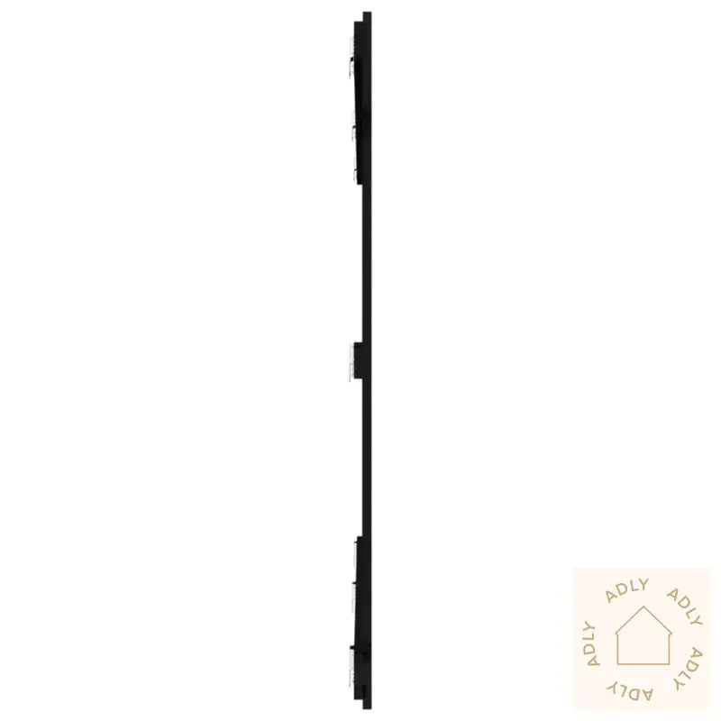 Veggmontert Sengegavl Svart 204X3X110 Cm Heltre Furu