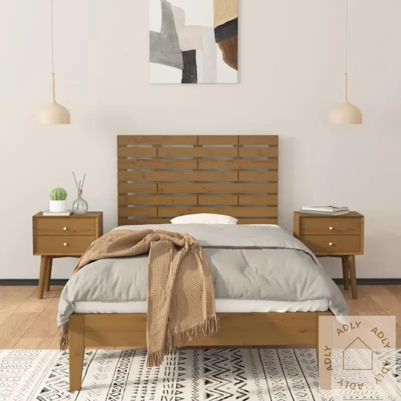 Veggmontert Hodegavl Honningbrun 96X3X63 Cm Heltre Furu