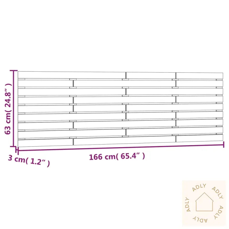 Veggmontert Hodegavl 166X3X63 Cm Heltre Furu