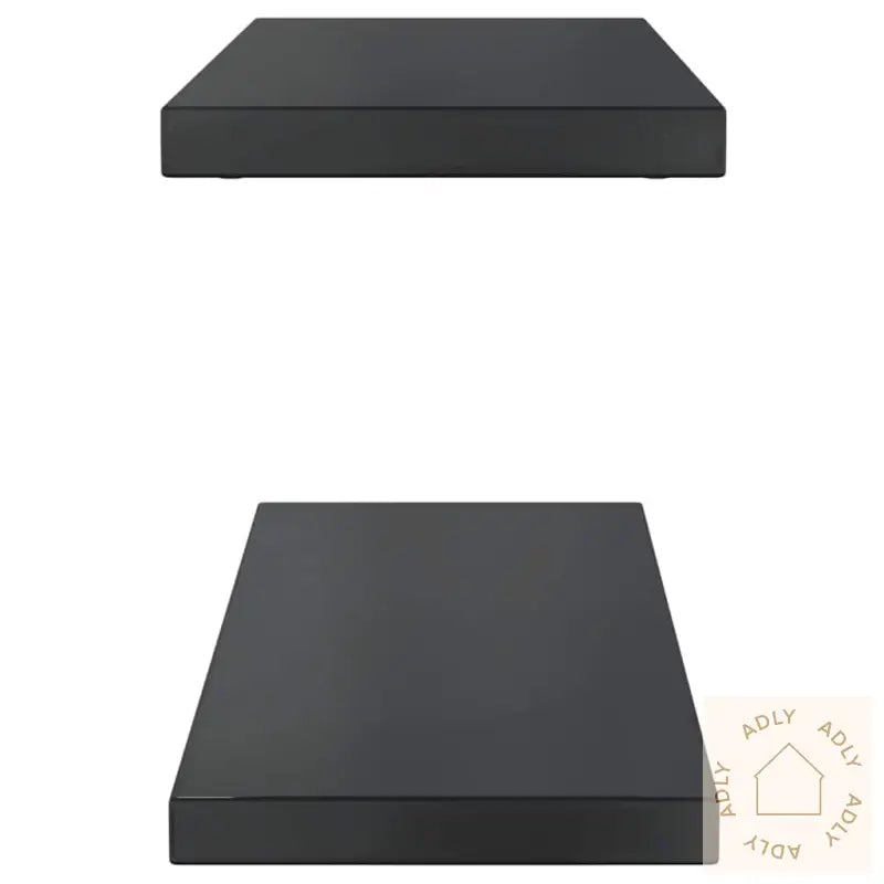 Vegghyller 2 Stk 75X23,5X3 Cm Svart Rustfritt Stål