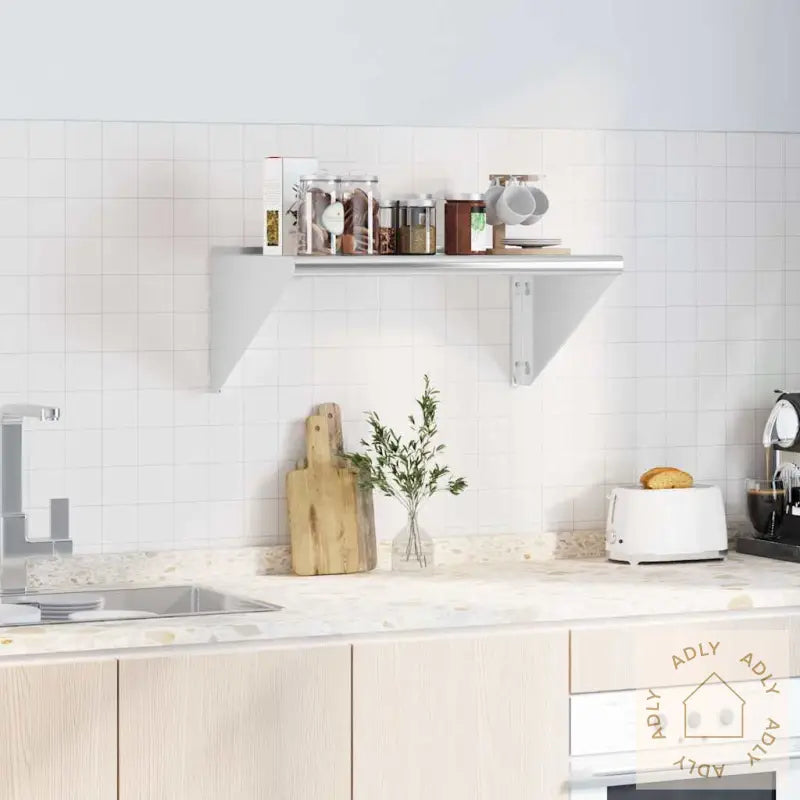 Vegghylle 75X45X31 Cm Sølv Rustfritt Stål