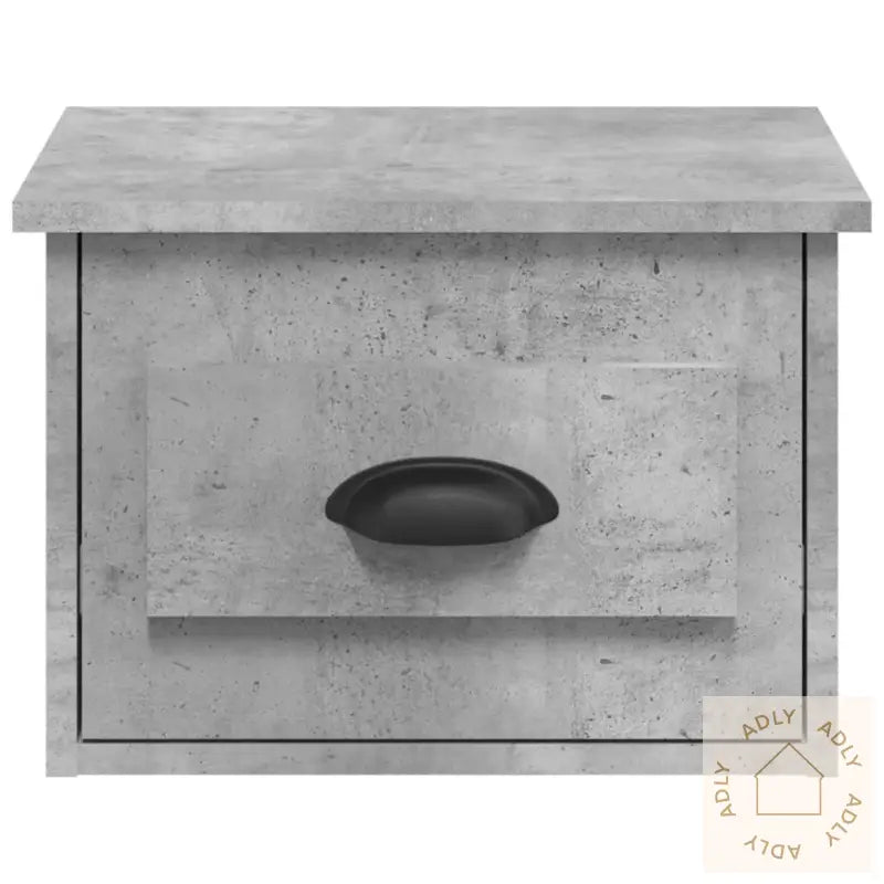 Veggmonterte Nattbord 2 Stk Betonggrå 41,5X36X28 Cm