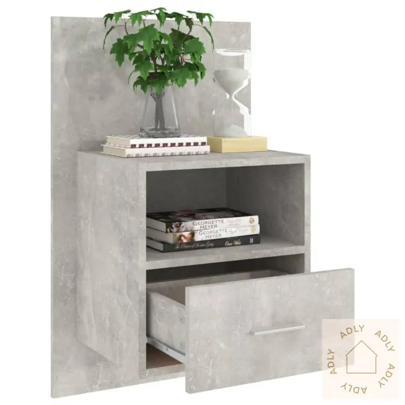 Veggmontert Nattbord Betonggrå