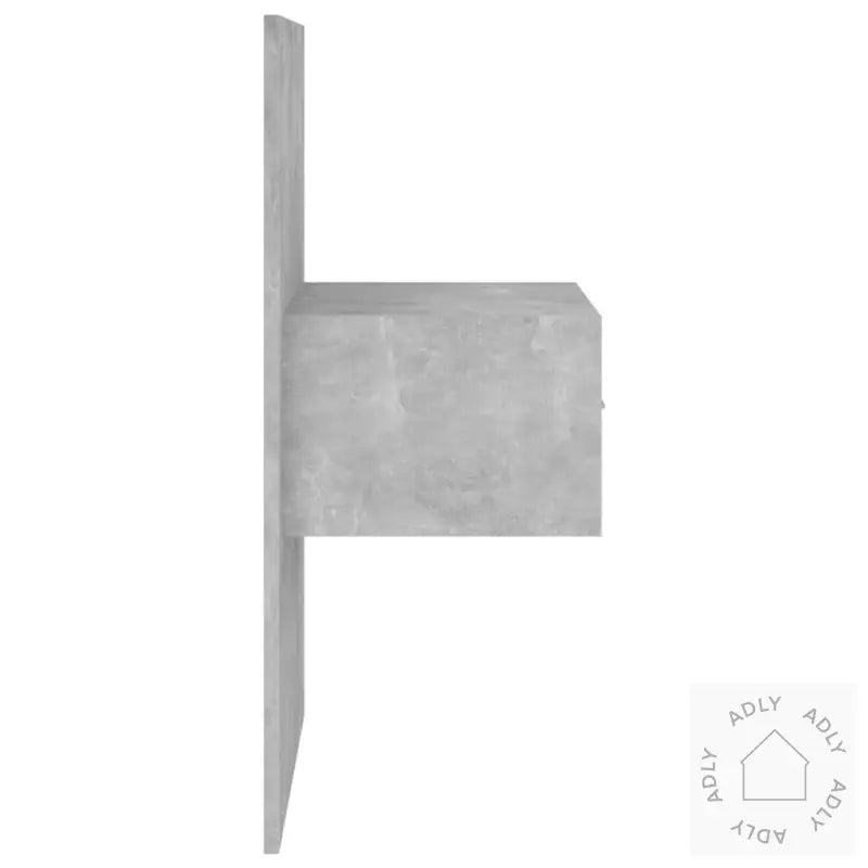 Veggmonterte Nattbord 2 Stk Betonggrå