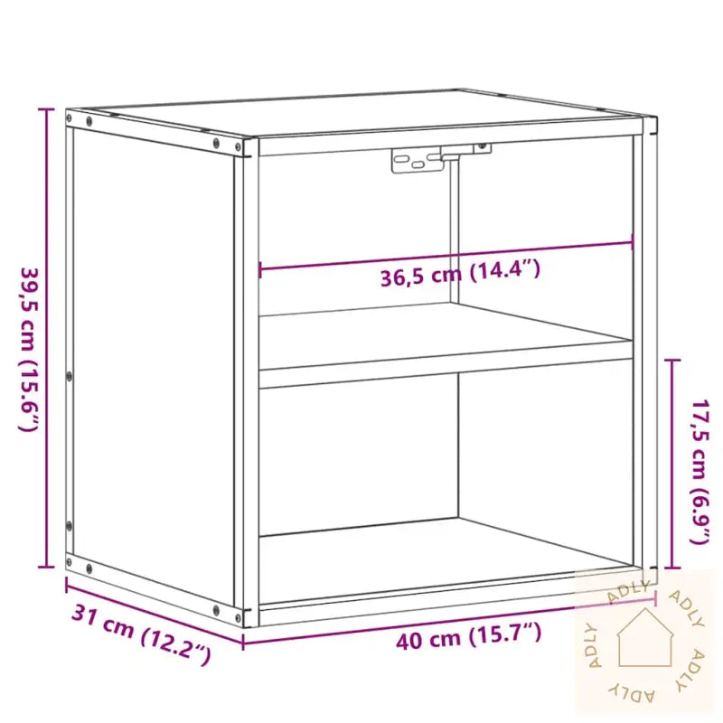 Veggmonterte Nattbord 2 Stk Svart 40X31X39,5 Cm