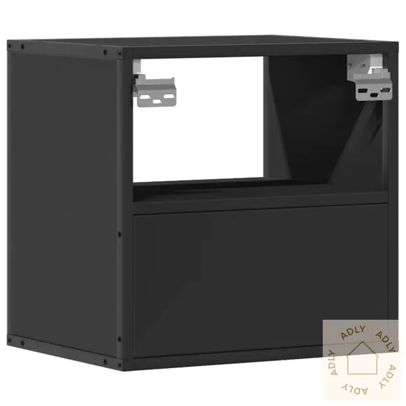 Veggmonterte Nattbord 2 Stk Svart 40X31X39,5 Cm