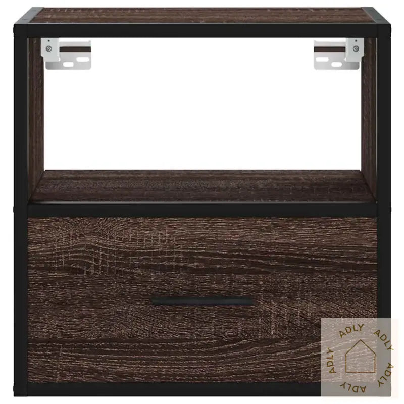Veggmonterte Nattbord 2 Stk Brun Eik 40X31X39,5 Cm