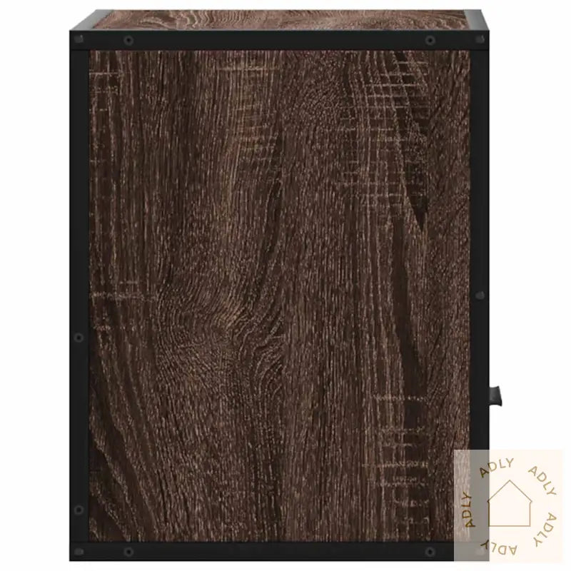Veggmonterte Nattbord 2 Stk Brun Eik 40X31X39,5 Cm