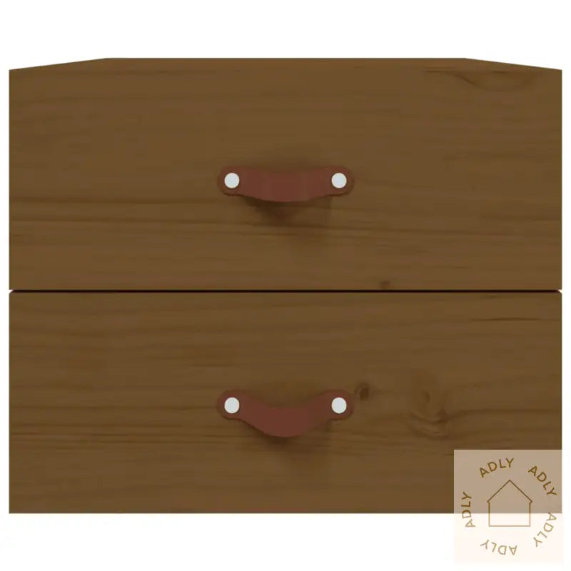 Veggmonterte Nattbord 2 Stk Honningbrun 50X36X40 Cm
