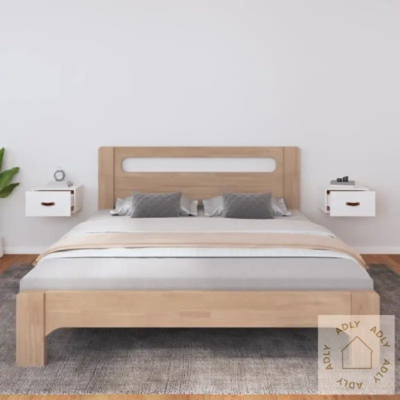 Veggmonterte Nattbord 2 Stk Hvit 40X29,5X22 Cm