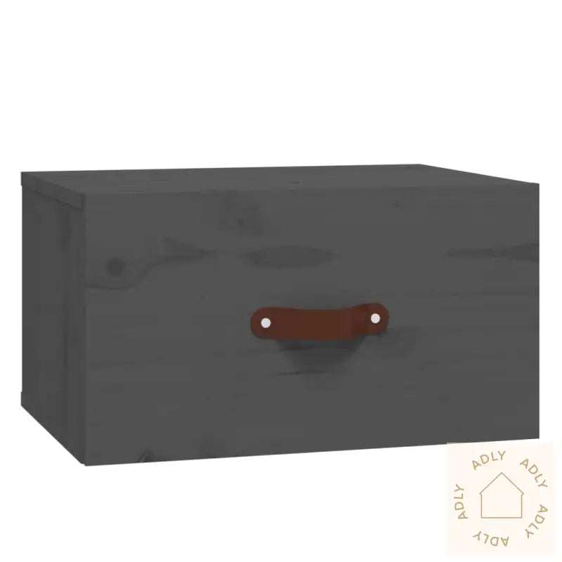 Veggmonterte Nattbord 2 Stk Grå 40X29,5X22 Cm