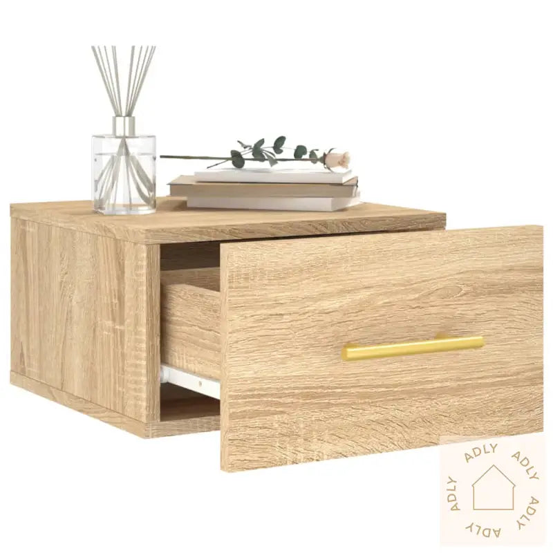 Veggmontert Nattbord 2 Stk Sonoma Eik 35X35X20 Cm
