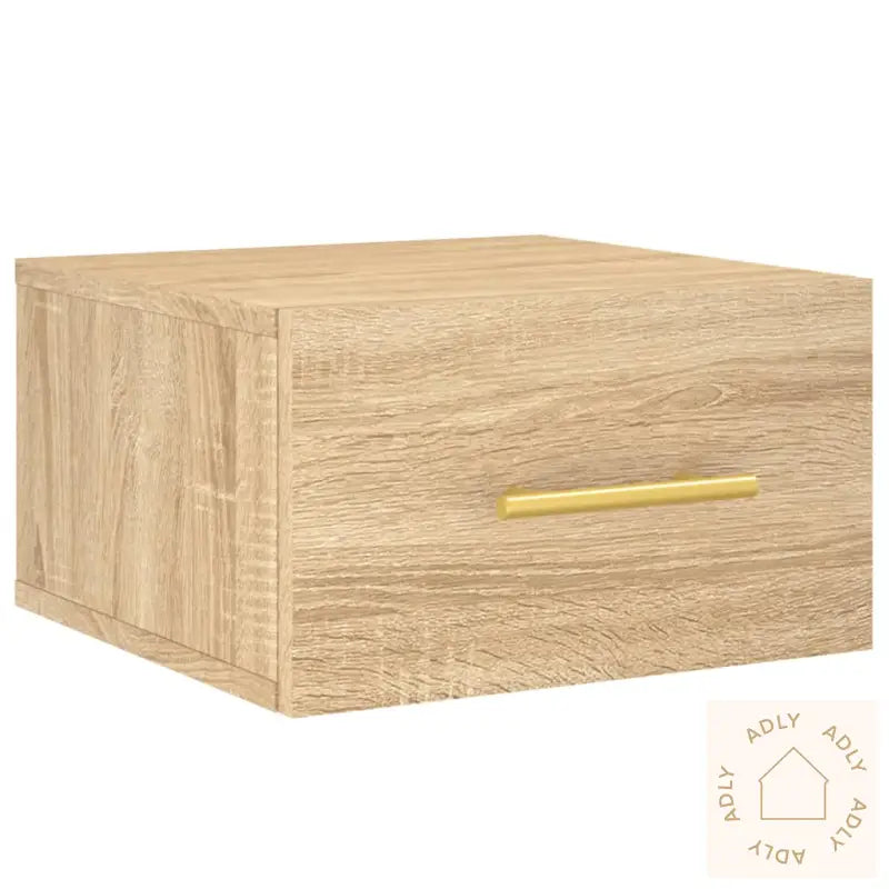 Veggmontert Nattbord 2 Stk Sonoma Eik 35X35X20 Cm