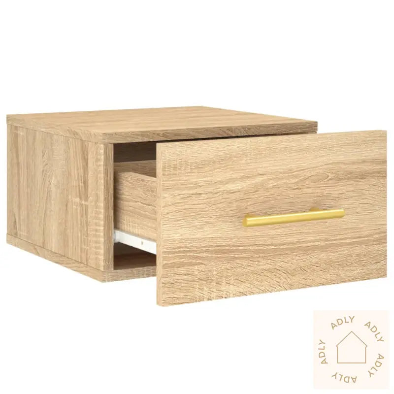 Veggmontert Nattbord 2 Stk Sonoma Eik 35X35X20 Cm