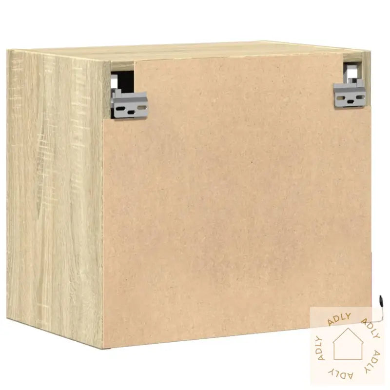 Vegghengt Nattbord Med Led-Lys Sonoma Eik