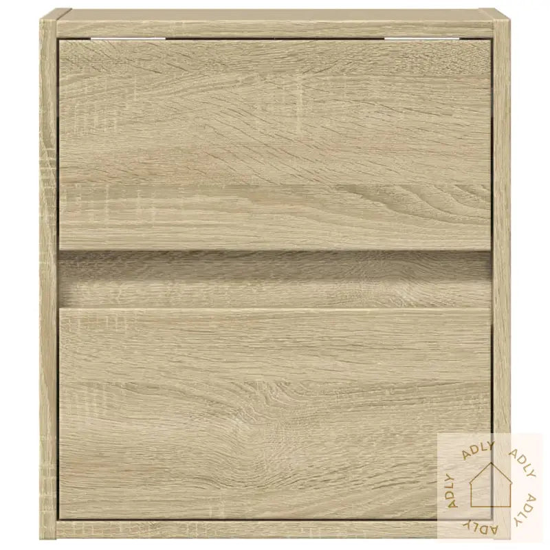 Vegghengt Nattbord Med Led-Lys Sonoma Eik