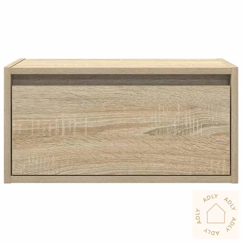 Vegghengte Nattbord Med Led-Lys 2 Stk Sonoma Eik