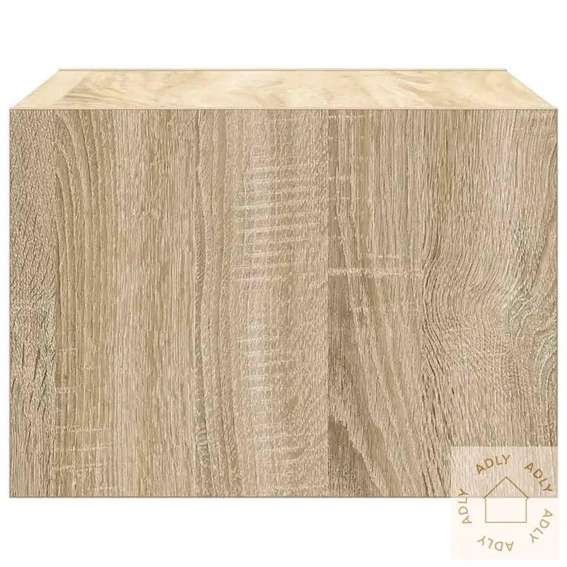 Vegghengte Nattbord Med Led-Lys 2 Stk Sonoma Eik