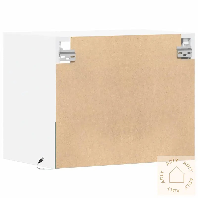 Vegghengt Nattbord Med Led-Lys Hvit