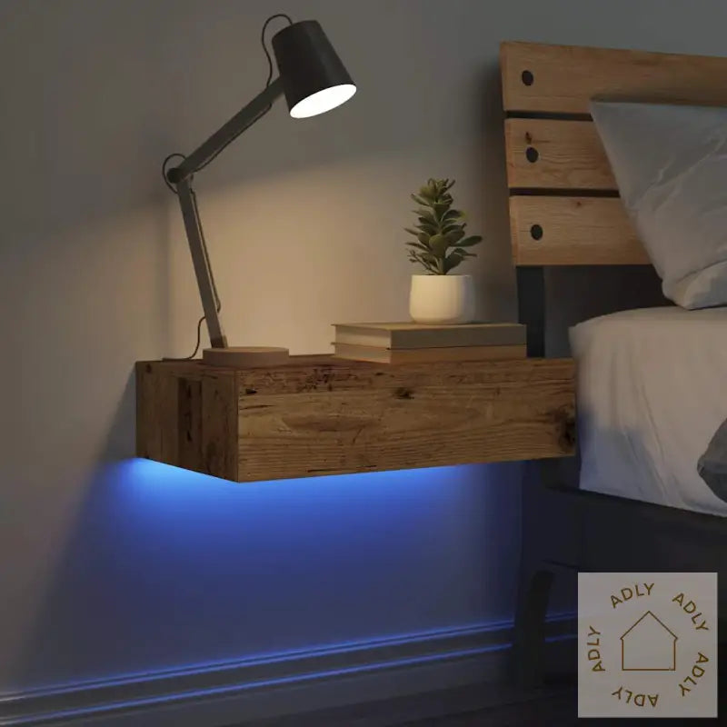 Nattbord Gammelt Tre 60X35 Cm Konstruert Tre