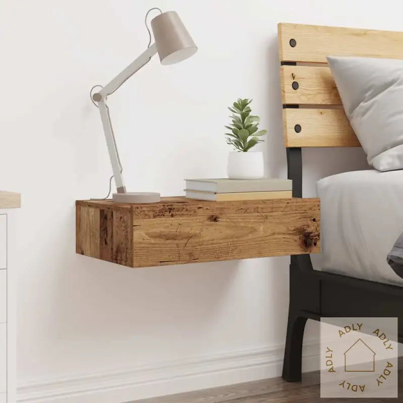 Nattbord Gammelt Tre 60X35 Cm Konstruert Tre