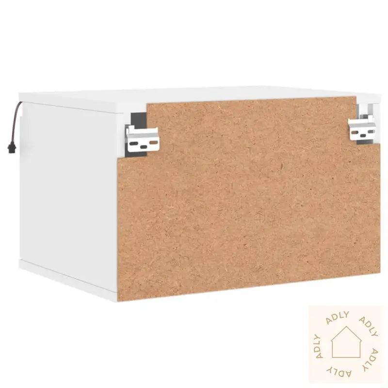 Vegghengte Nattbord Med Led-Lys 2 Stk Hvit