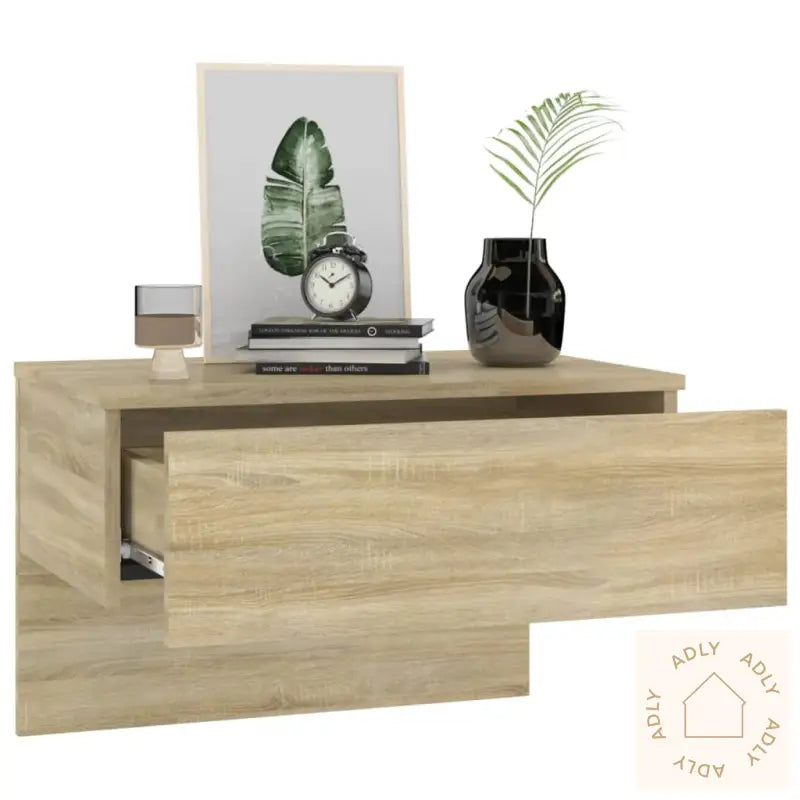 Veggmonterte Nattbord 2 Stk Sonoma Oak