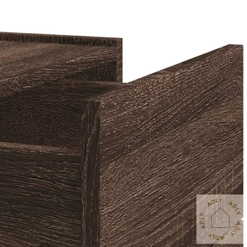 Veggmonterte Nattbord 2 Stk Brun Eik 45X30X35 Cm