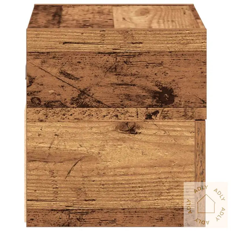 Veggmonterte Nattbord 2 Stk Gammelt Tre 45X26X28,5 Cm